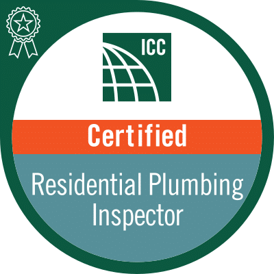 ICC Certified Residential Plumbing Inspector